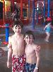 gavin and dylan at the water park